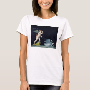 Cupid being led by a pair of swans (oil on panel) T-Shirt