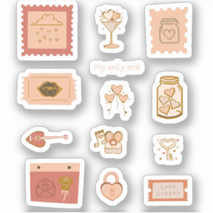 Cupid boho Love doodle scrapbook Sticker