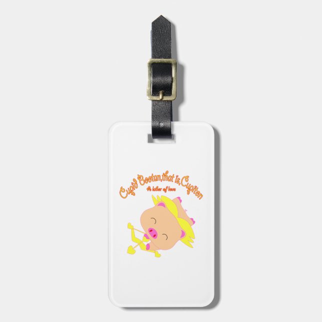 Cupid Bootan Luggage Tag (Front Vertical)