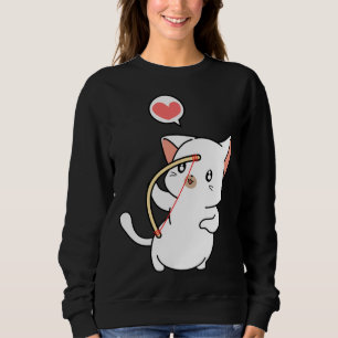 Cupid Cat  Matching Couple Valentines Day Kitten Sweatshirt