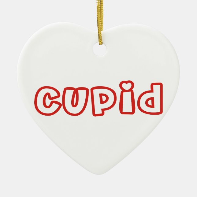 Cupid Ceramic Tree Decoration (Front)
