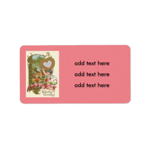 Cupid Cherub Angel Heart Cottage Label