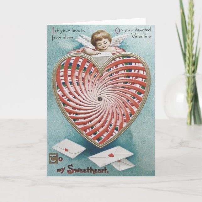 Cupid Cherub Angel Kaleidoscope Holiday Card (Front)