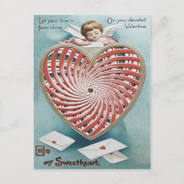 Cupid Cherub Angel Kaleidoscope Postcard (Front)