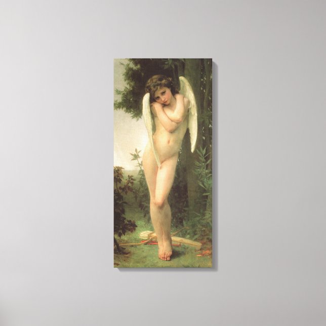 Cupid (Cupidon) Angel Portrait by Bouguereau Canvas Print (Front)