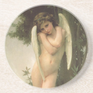 Cupid (Cupidon) Angel Portrait by Bouguereau Coaster