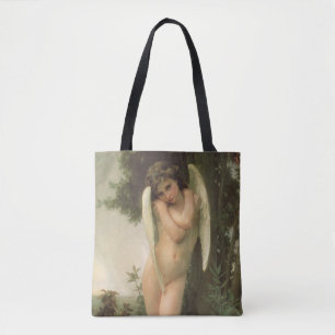 Cupid (Cupidon) Angel Portrait by Bouguereau Tote Bag