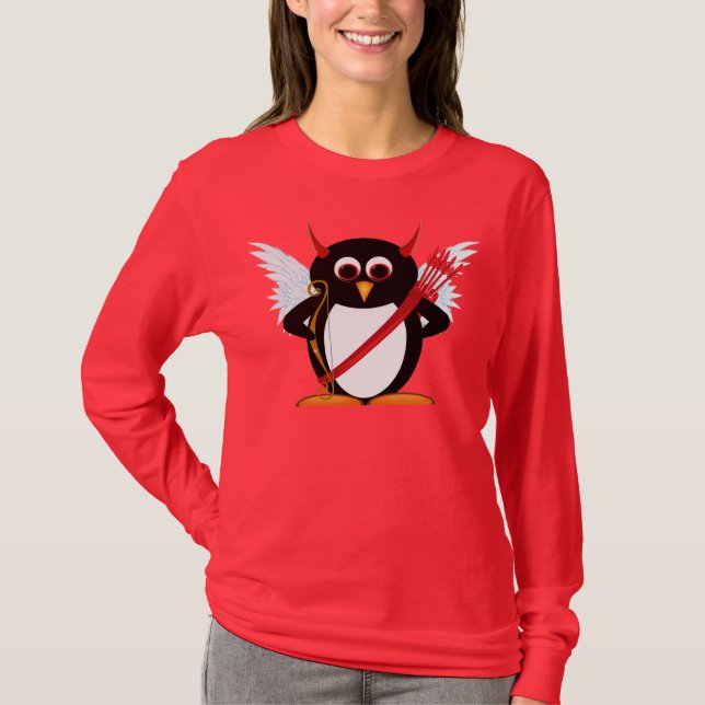 Cupid Evil Penguin™ Valentines Day Shirt (Front)