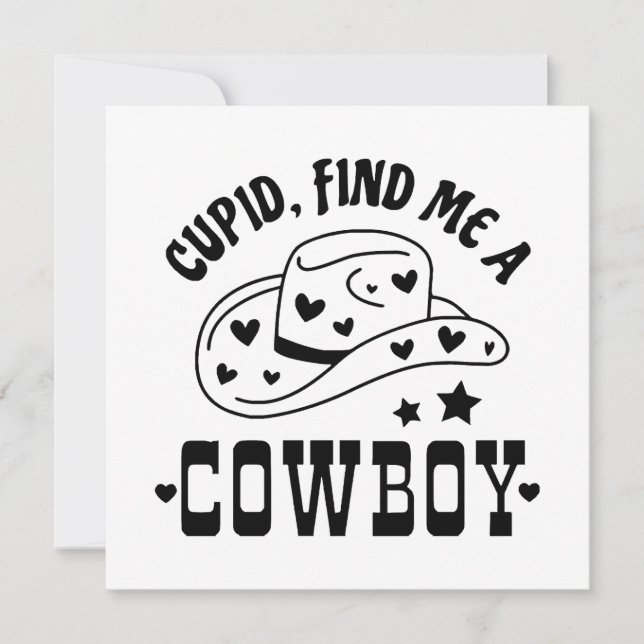 Cupid Find Me A Cowboy Western (Front)