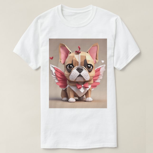 Cupid Frenchie T-Shirt (Design Front)