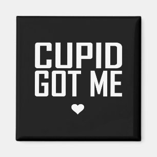 Cupid Got Me Cute Romance Cherub Valentine Gift Ou Magnet
