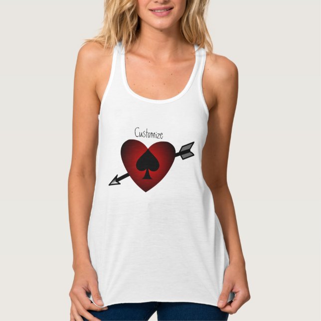Cupid Heart Black Spade Thunder_Cove Tank Top (Front)