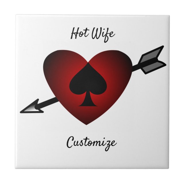 Cupid Heart Black Spade Thunder_Cove Tile (Front)