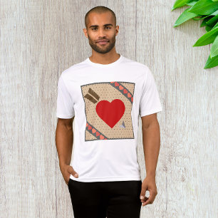 Cupid Heart with Arrow Romantic Valentines Pattern T-Shirt