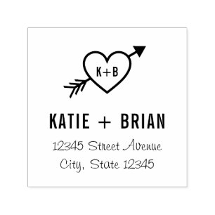 Cupid Initials Return Address Self-Inking Stamp