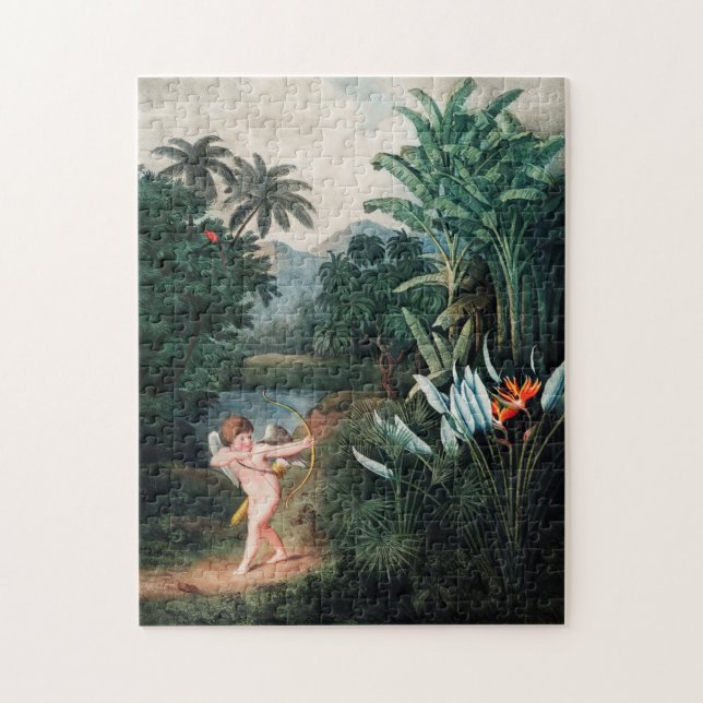 Cupid Inspiring Plants with Love Illustration Art Jigsaw Puzzle (Vertical)