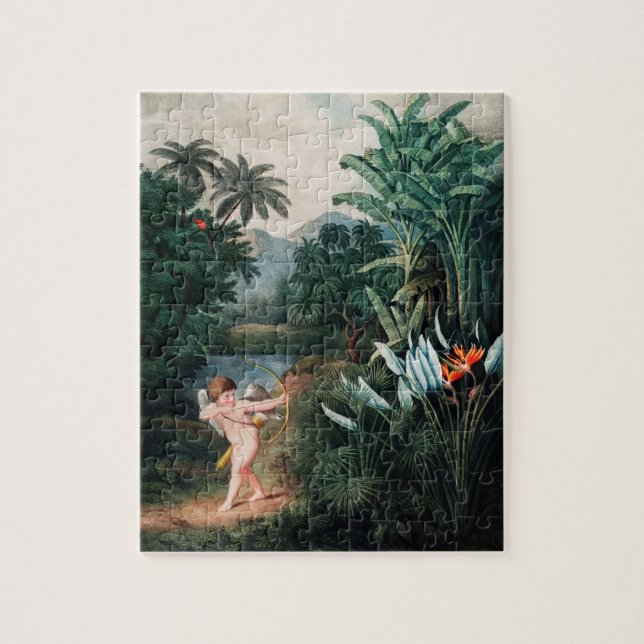 Cupid Inspiring Plants with Love Illustration Art Jigsaw Puzzle (Vertical)