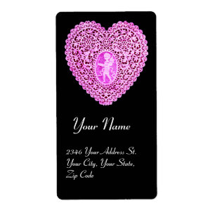 CUPID LACE HEART,pink purple