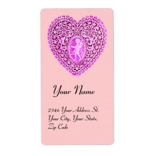 CUPID LACE HEART,pink purple