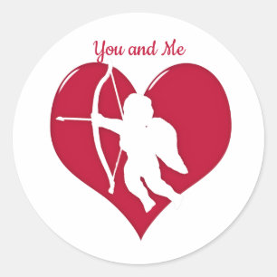 Cupid Love Valentine's Day Classic Round Sticker