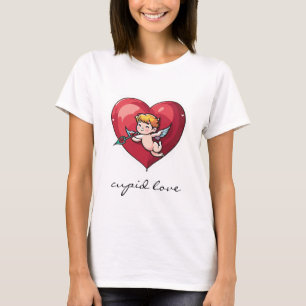Cupid on Red Heart T-Shirt
