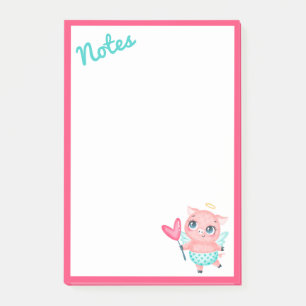 Cupid Pig Post-It Notes