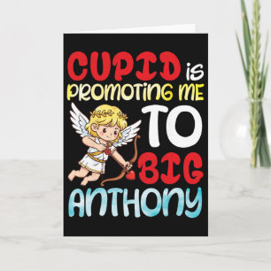 Cupid Promoting Me To Big Anthony Valentine Pregna Card