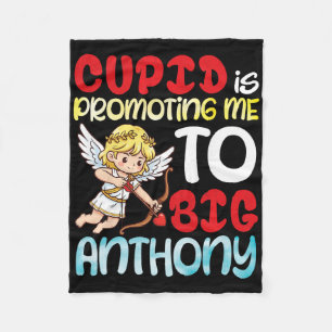 Cupid Promoting Me To Big Anthony Valentine Pregna Fleece Blanket