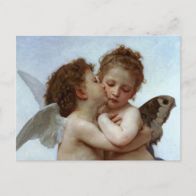 Cupid & Psyche as Children Valentine Holiday Postcard (Front)