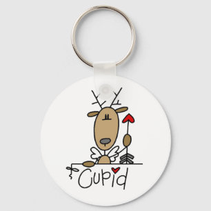 Cupid Reindeer Christmas Tshirts and Gifts Key Ring