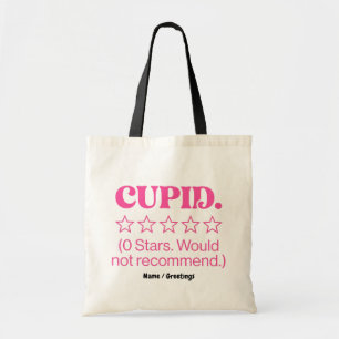 Cupid Review 0 Stars Would Not Recommend Funny Tote Bag