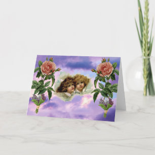 CUPID ROSES Folded Greeting Card