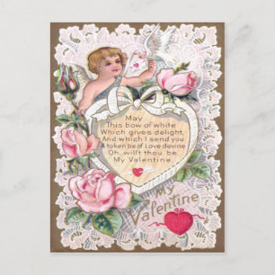 Cupid Roses Rose Dove Heart Arrow Postcard