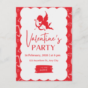 "Cupid’s Arrow" – Vibrant Modern Valentine’s Part Holiday Postcard