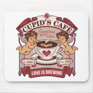 Cupid’s Café Vintage Mouse Pad