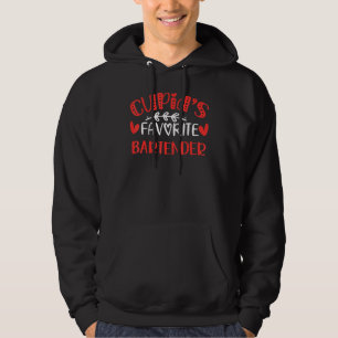 Cupid S Favourite Bartender Romance Couples Men Wo Hoodie