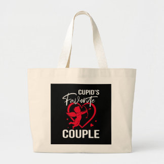Cupid’s Favourite Couple - Funny Valentine’s Day Large Tote Bag