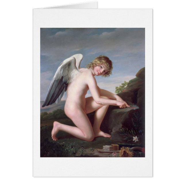 Cupid sharpening his arrows, 1798 (oil on canvas) (Front)