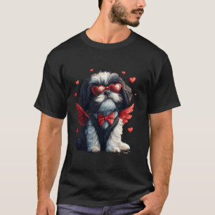 Cupid Shih Tzu Valentine's Day Dog Lover Gifts Dog T-Shirt