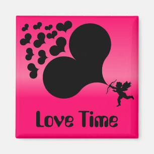 Cupid Shooting Hearts Magnet