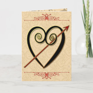 Cupid Strikes Again Holiday Card