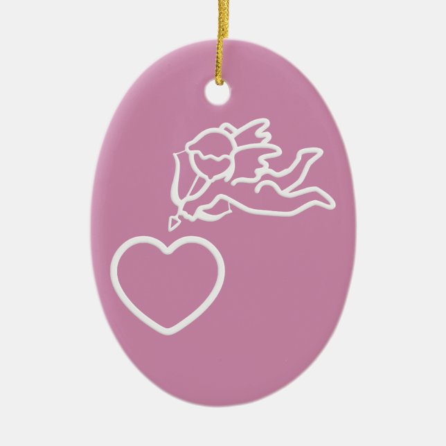 Cupid Strikes custom double-sided ornament (Front)