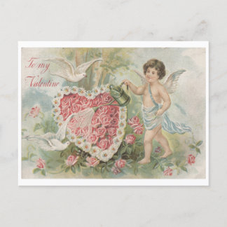 Cupid To My Valentine | Valentine's Day Vintage Postcard