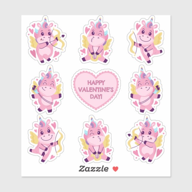 Cupid Unicorns for Valentine's Day (Sheet)