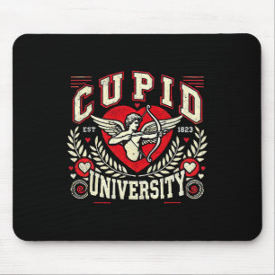 Cupid University Vintage Valentine Theme Mouse Pad