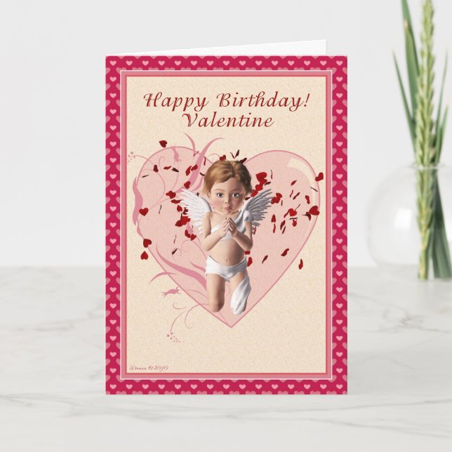 Cupid Valentine's Day Birthday Card (Front)