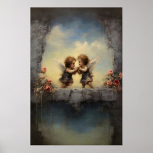Cupid Valentine's Day, Dark Academia, Farmhouse Poster