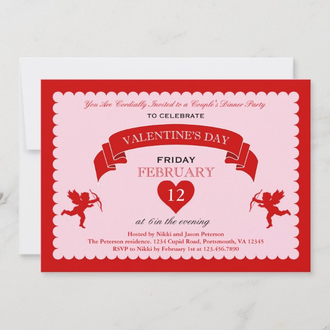 Cupid Valentine's Day Invitation (Front)