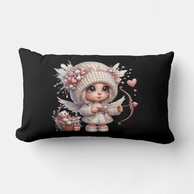 Cupid Valentines Throw Pillow  (Front)