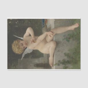 Cupid With a Butterfly (by Bouguereau) Tissue Paper